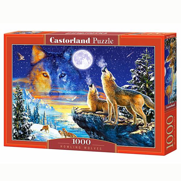 Пазли Castorland Вовки виють на місяць 1000 ел (С-103317)