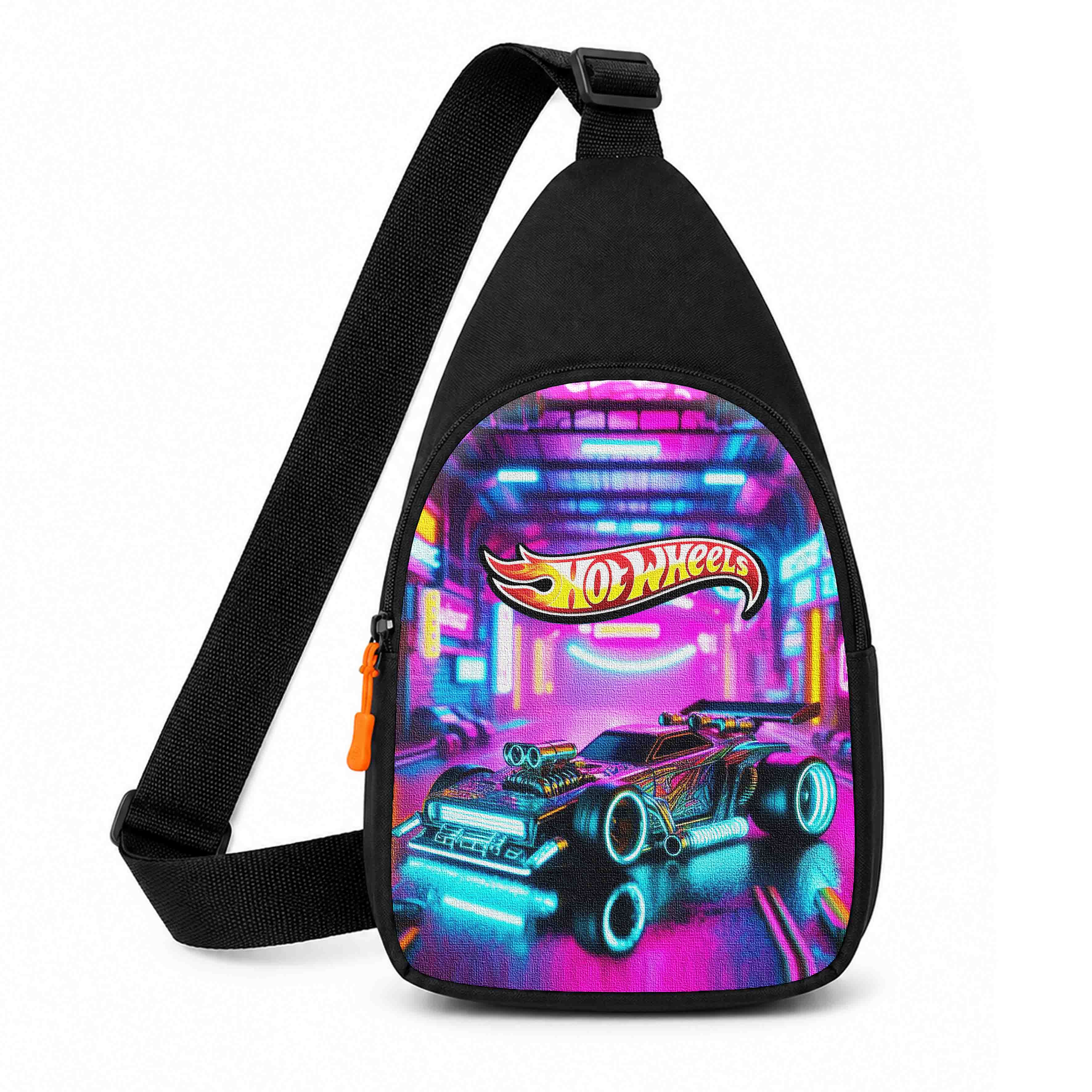 Дитяча сумка-слінг Hot Wheels чорна 29x17x5 см