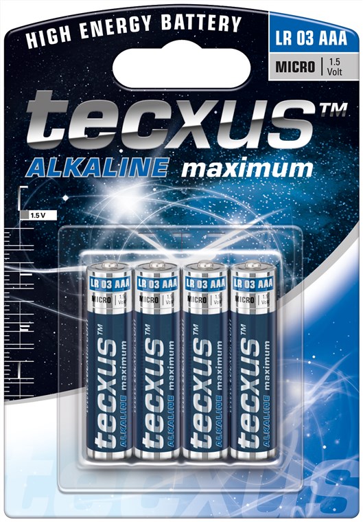 Батарейка Tecxus AAA 1200mAh x4шт Alkaline LongLi(75.02.3631)