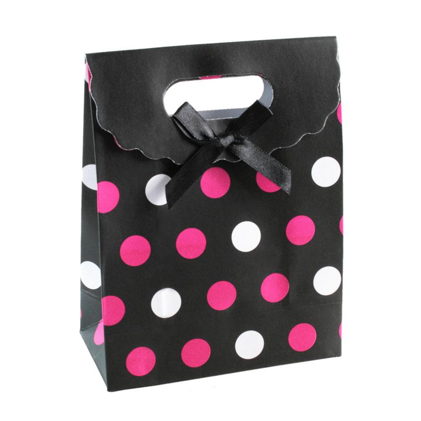 Сумочка подарочная Gift Bag Velcro Бизелья 16.5х12.5х6 см Черный (11932)