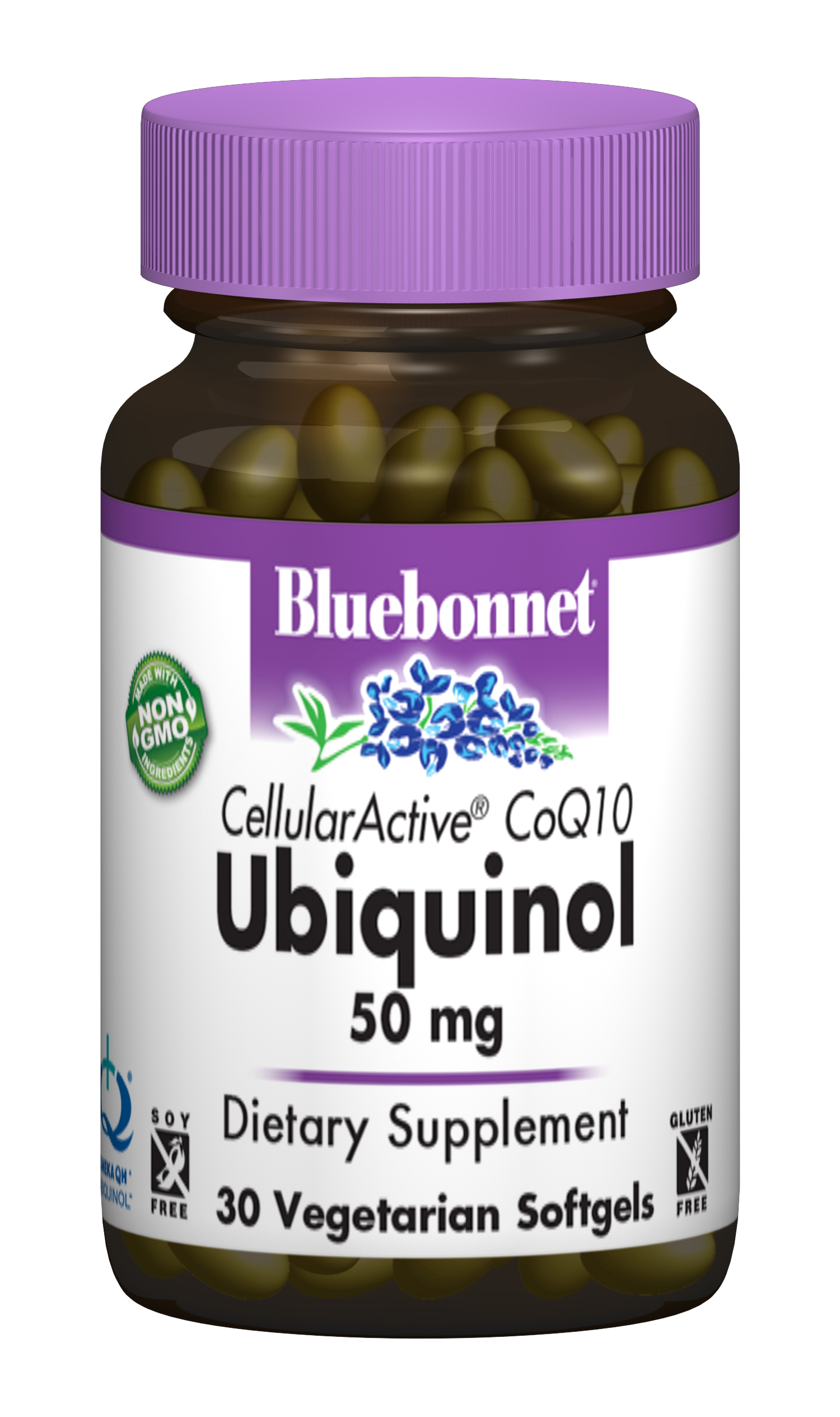 Убихинол 50мг Cellular Active Bluebonnet Nutrition 30 желатиновых капсул