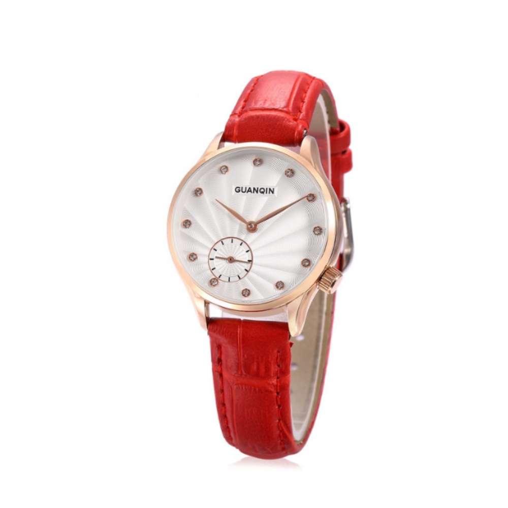 Годинник Guanqin GS19052 CL Gold-White-Red (GS19052GWR)