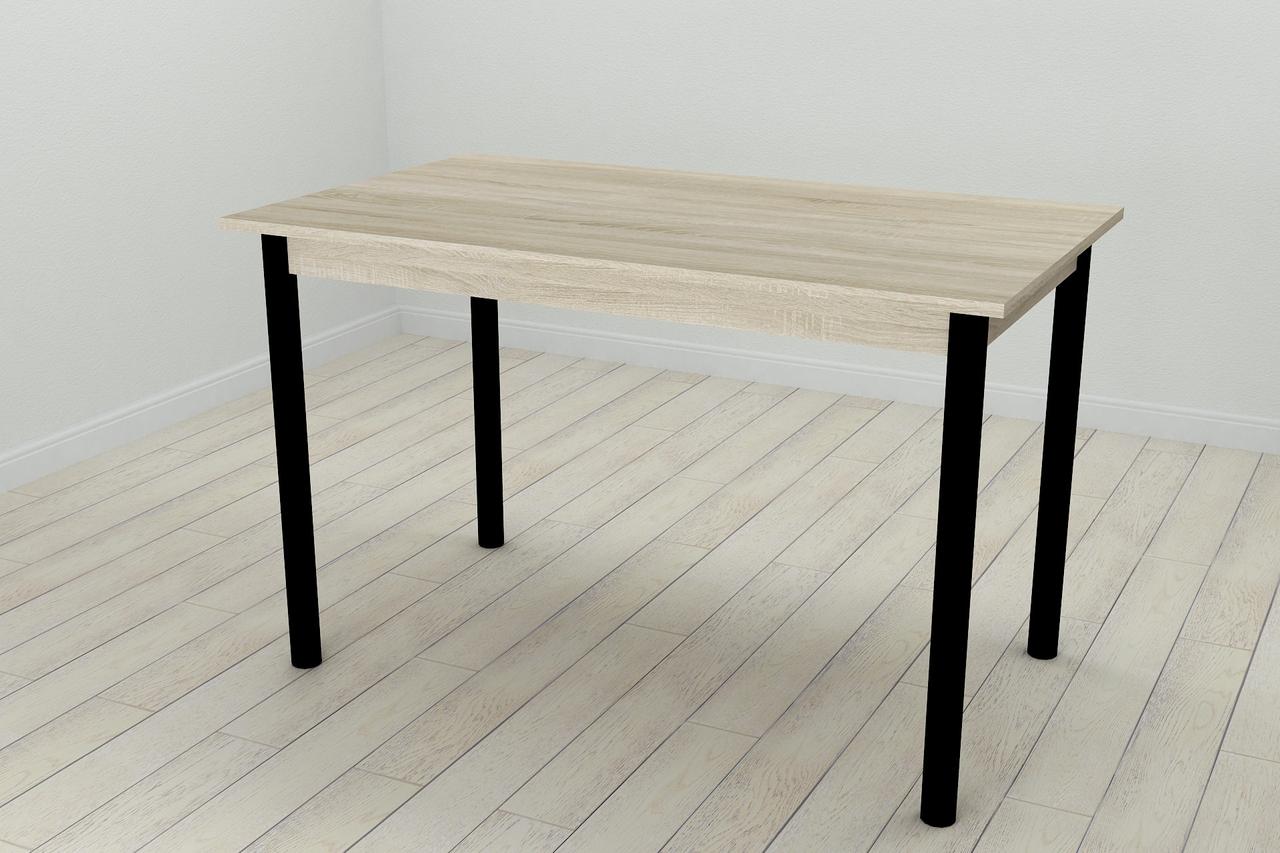 Стол кухонный Ferrum-decor Бенита 75x120x60 Черный ДСП Сонома 16мм (BEN0004)