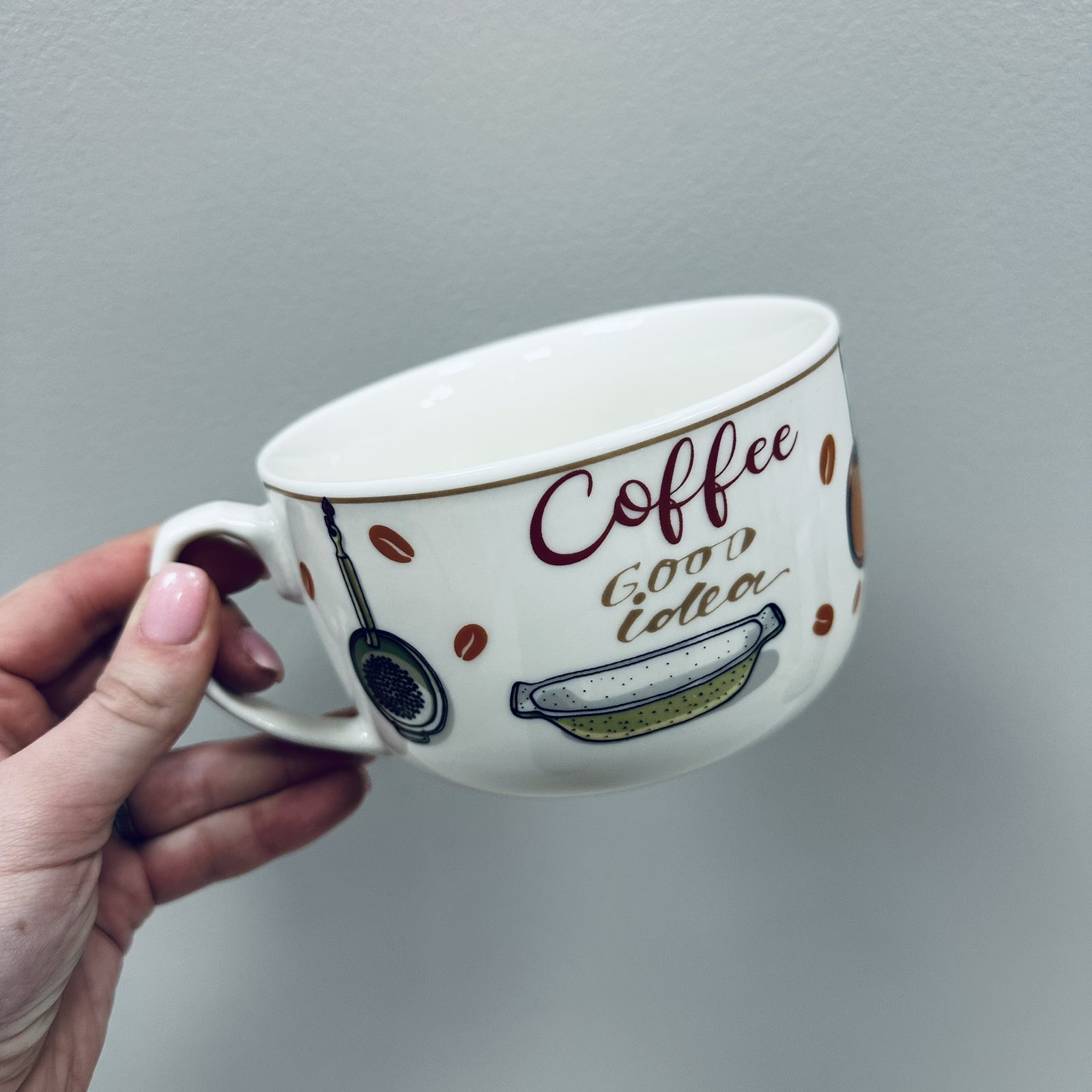 Чашка фарфоровая S&T 3186 Coffee good idea 650 мл 12,2x9 см