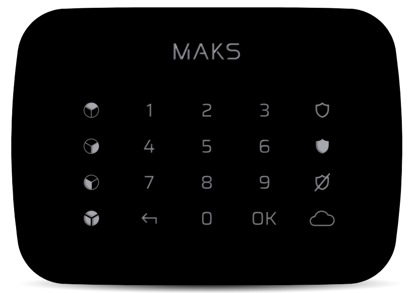 Беспроводная сенсорная клавиатура Maks Keypad black