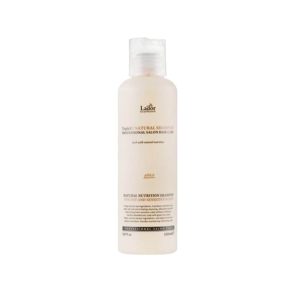 Безсульфатний шампунь з натуральним складом та протеїнами шовку La'dor Triplex Natural Shampoo 150 мл (45322)
