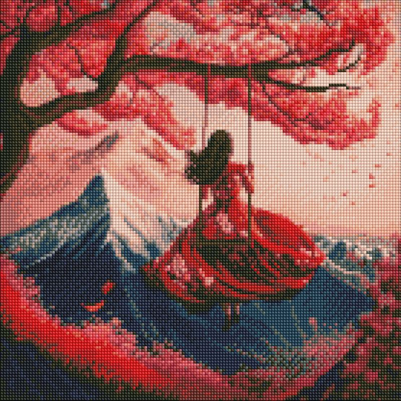 Алмазная мозаика "Полет на качелях" ©art_selena_ua Идейка AMO7624 40х40 см