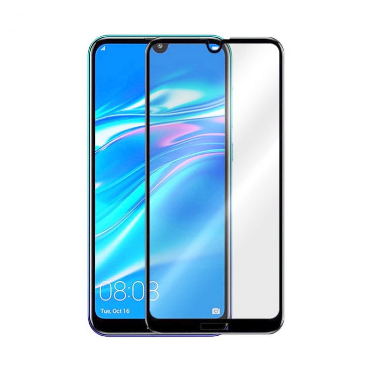 Защитное стекло 2.5D Glass Full Glue для Huawei Y7 2019//Y7 Pro 2019 DUB-L21/DUB-L23 Черный (17890)