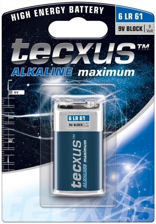 Батарейка Tecxus 9V-Block 550mAh x1шт Alkaline(75.02.3639)