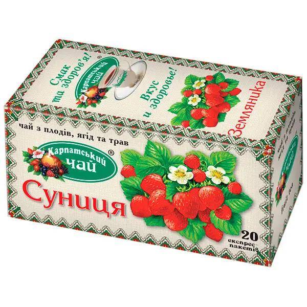Травяной чай Карпатський чай Земляника 20x2 г 4820024210133