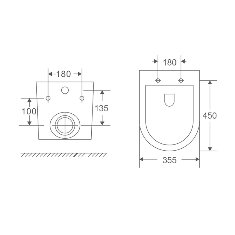 Унитаз подвесной Mixxus Premium Bevel-0301-T3 515x355x365mm система смыва Tornado 3.0 (MP6472)