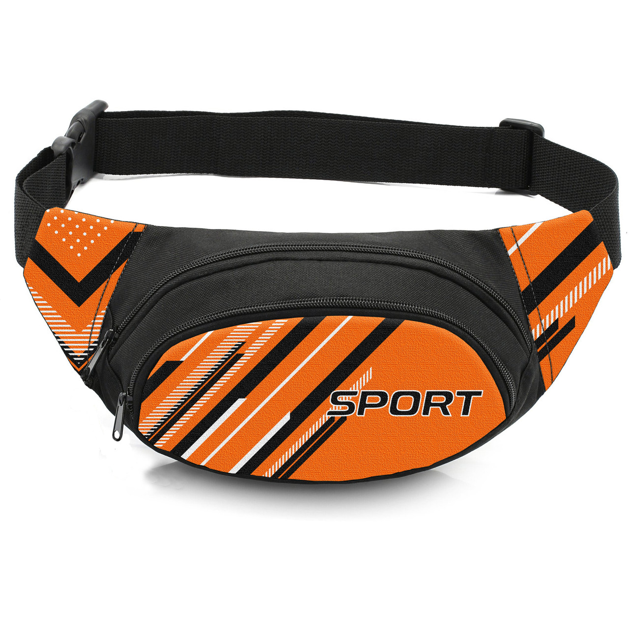 Дитяча сумка-бананка Sport, чорна, 32x8x13 см, водостійка тканина Oxford