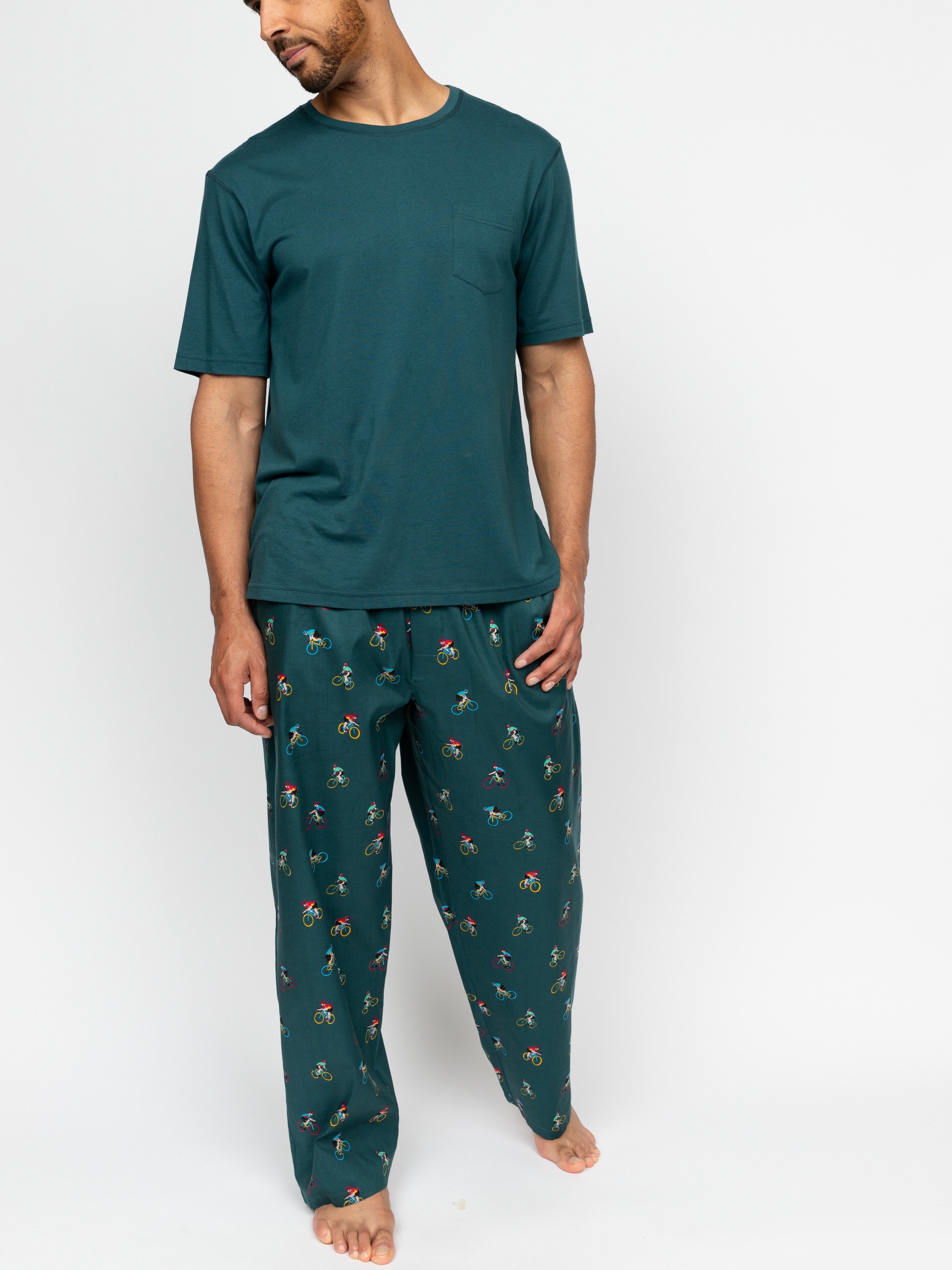 Пижама мужская Cyberjammies Theo 3105-3103 XL Зеленый (5051877573710)