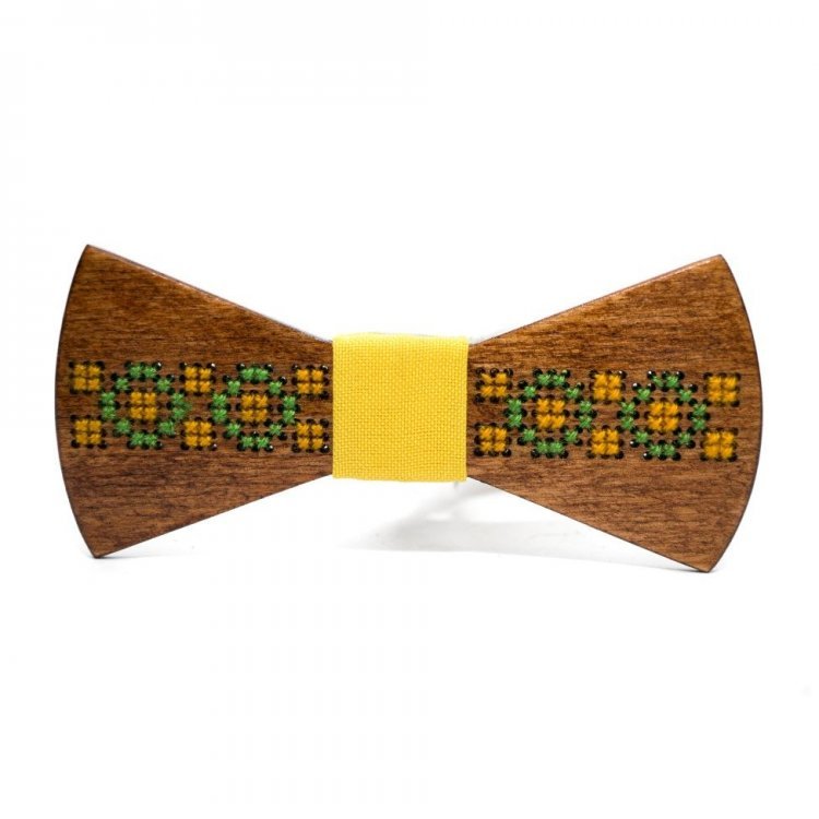 Дерев'яна Краватка Метелик Gofin Вишивка Gbdh-8210