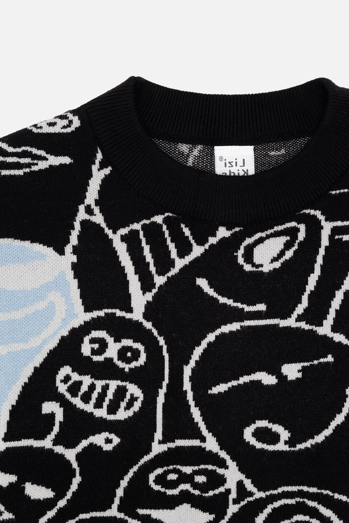 Джемпер для мальчика Lizi Kids 146 см Черно-белый ЦБ-00258725 (SKT001017587)