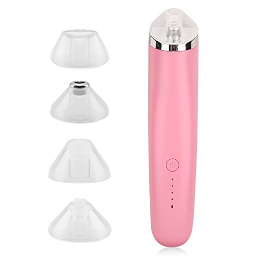 Вакуумний очищувач для обличчя Blackhead Remover Рожевий для видалення чорних крапок (10)