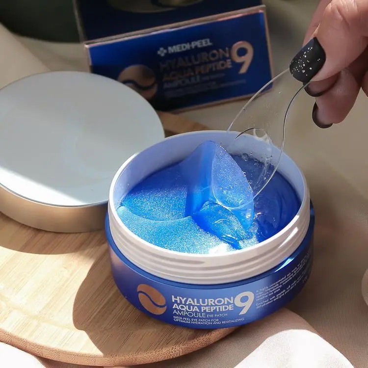 Патчи для глубокого увлажнения с пептидным комплексом Hyaluron Aqua Peptide 9 Ampoule Eye Patch Medi Peel 60 шт