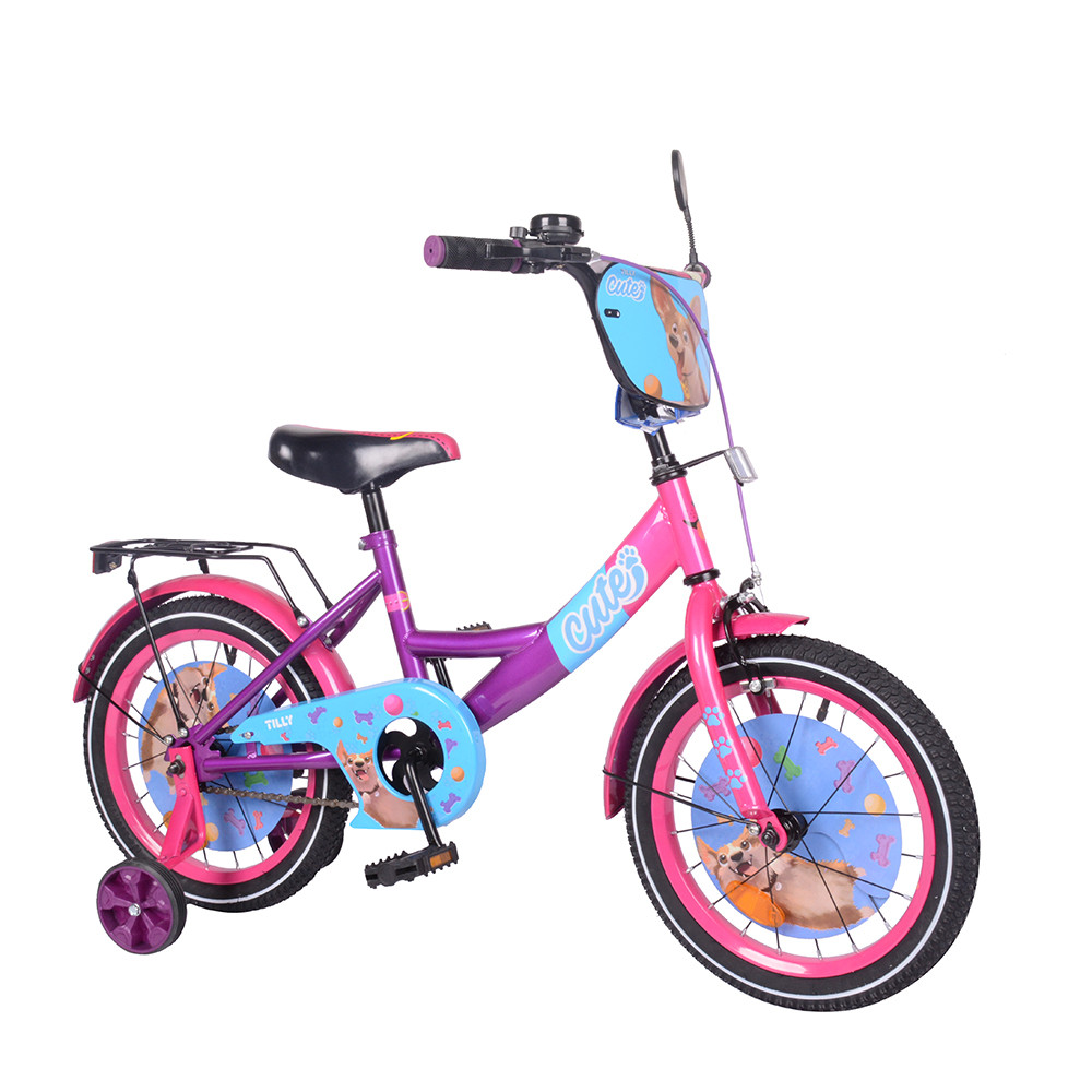 Детский 2-х колёсный велосипед TILLY Cute 16 T-216217/1 pink+purple