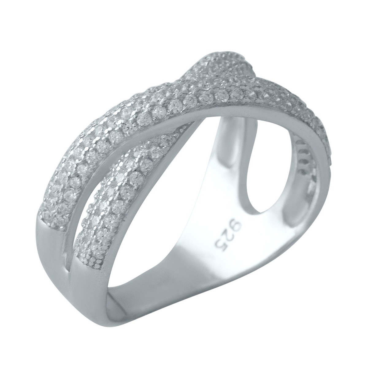 Серебряное кольцо SilverBreeze с фианитами (2001409) 16.5 размер
