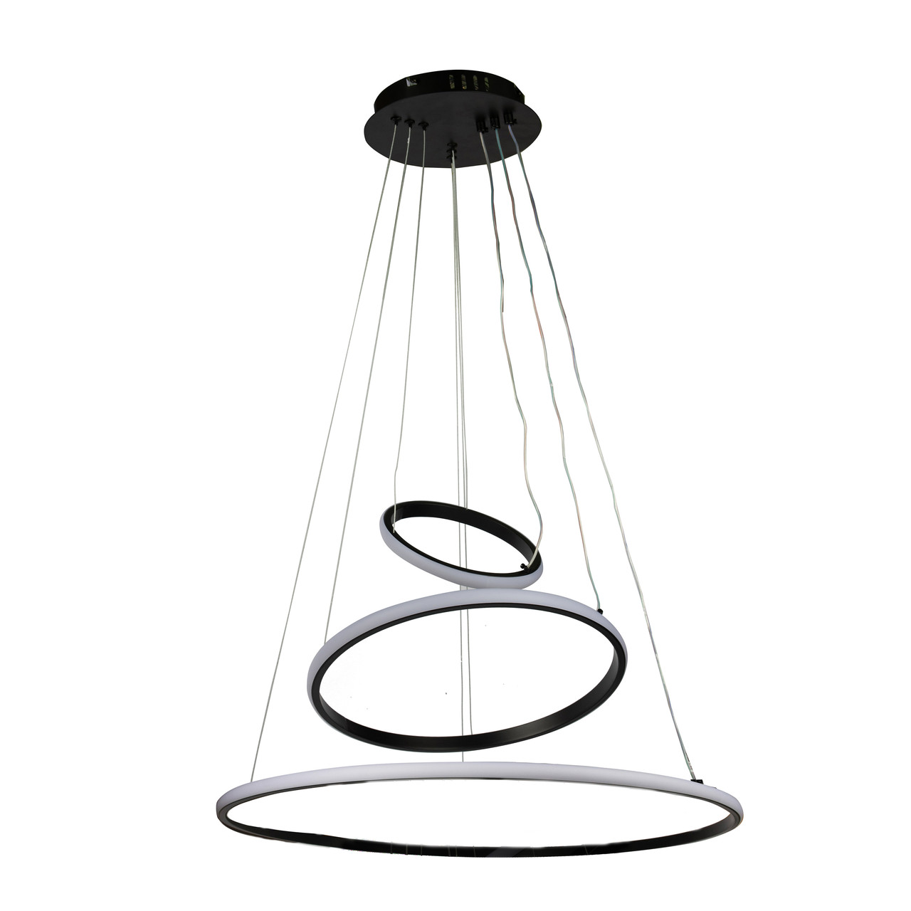 Потолочная LED люстра Sunlight 6026/4+6+8 Черный