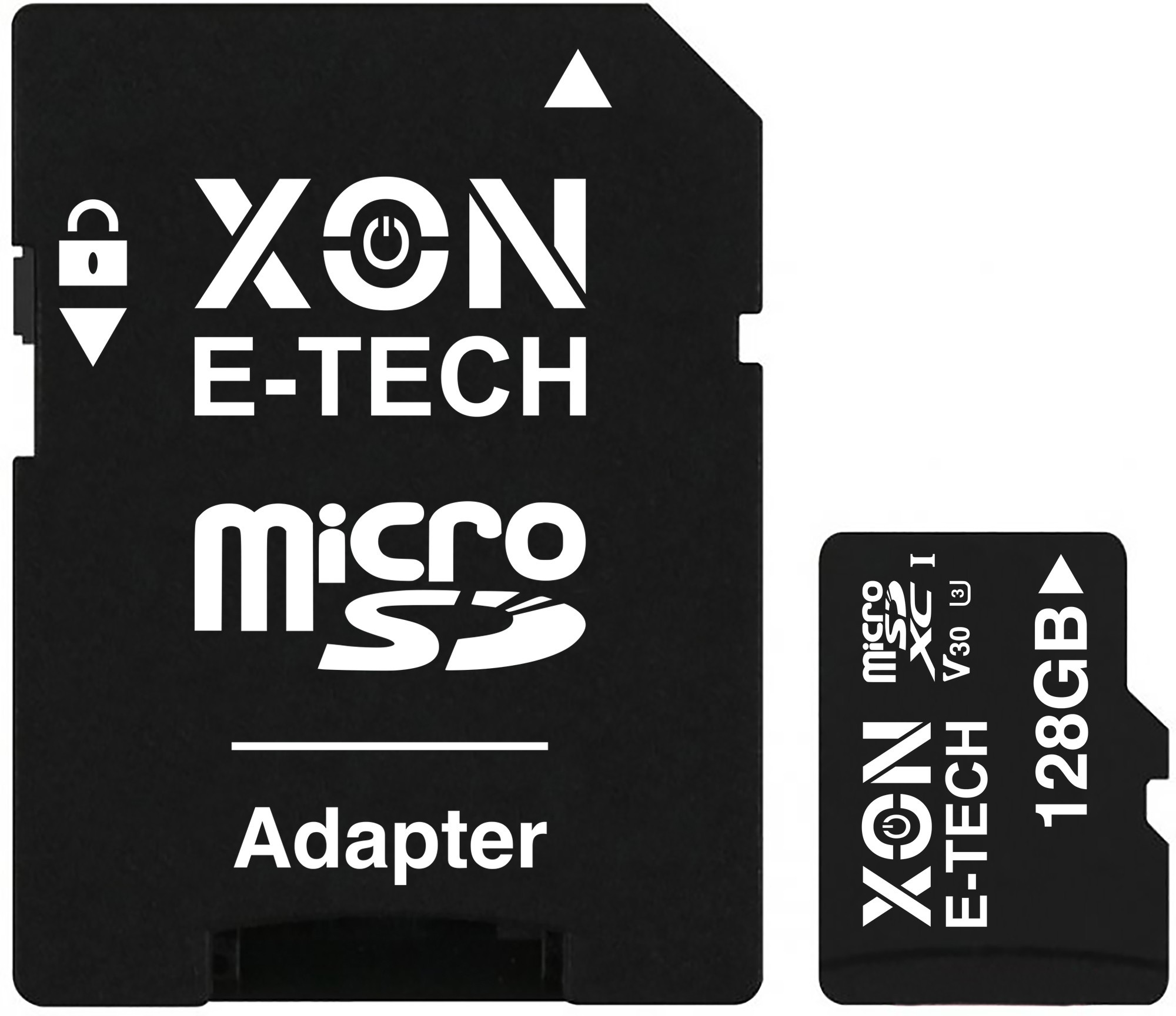 Карта памяти XON microSDXC 128GB Class 30 V30 UHS-II/U3 + SD adapter (MCSX3128BA)