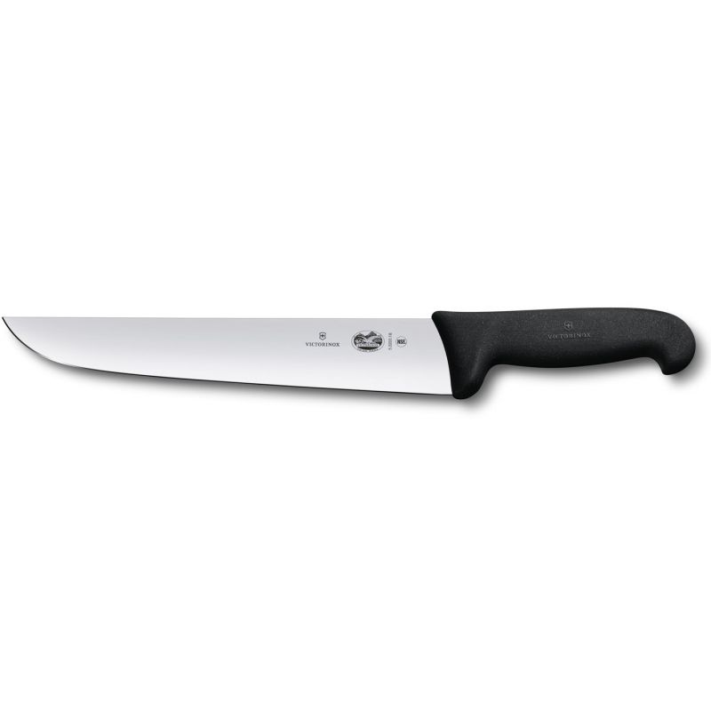 Кухонний ніж м'ясника Victorinox Fibrox Butcher 18 см Чорний (5.5203.18)
