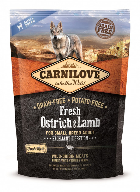 Сухой корм Carnilove Fresh Ospich  Lamb 1.5 kg (для взрослых собак мелких пород)