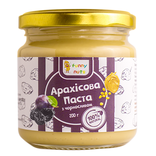 Арахисовая паста Funny Nuts с черносливом 200 г (1486668134)
