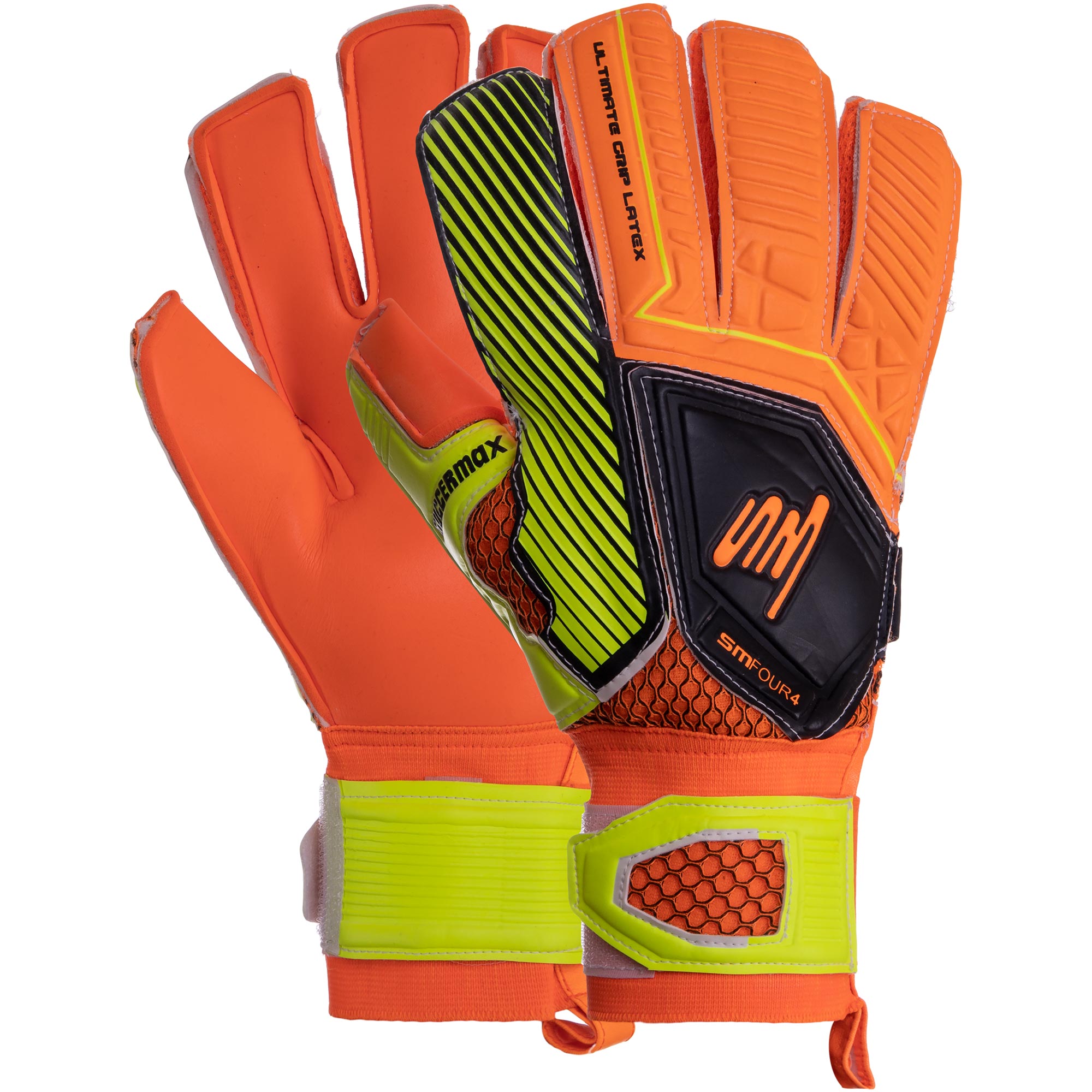 Перчатки вратарские SOCCERMAX GK-011 10 Черный-оранжевый