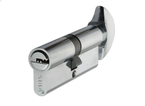 Цилиндр Дверной Siba Перфорированный Ключ-Вороток 80 Мм 25Х55 Хром (240658)