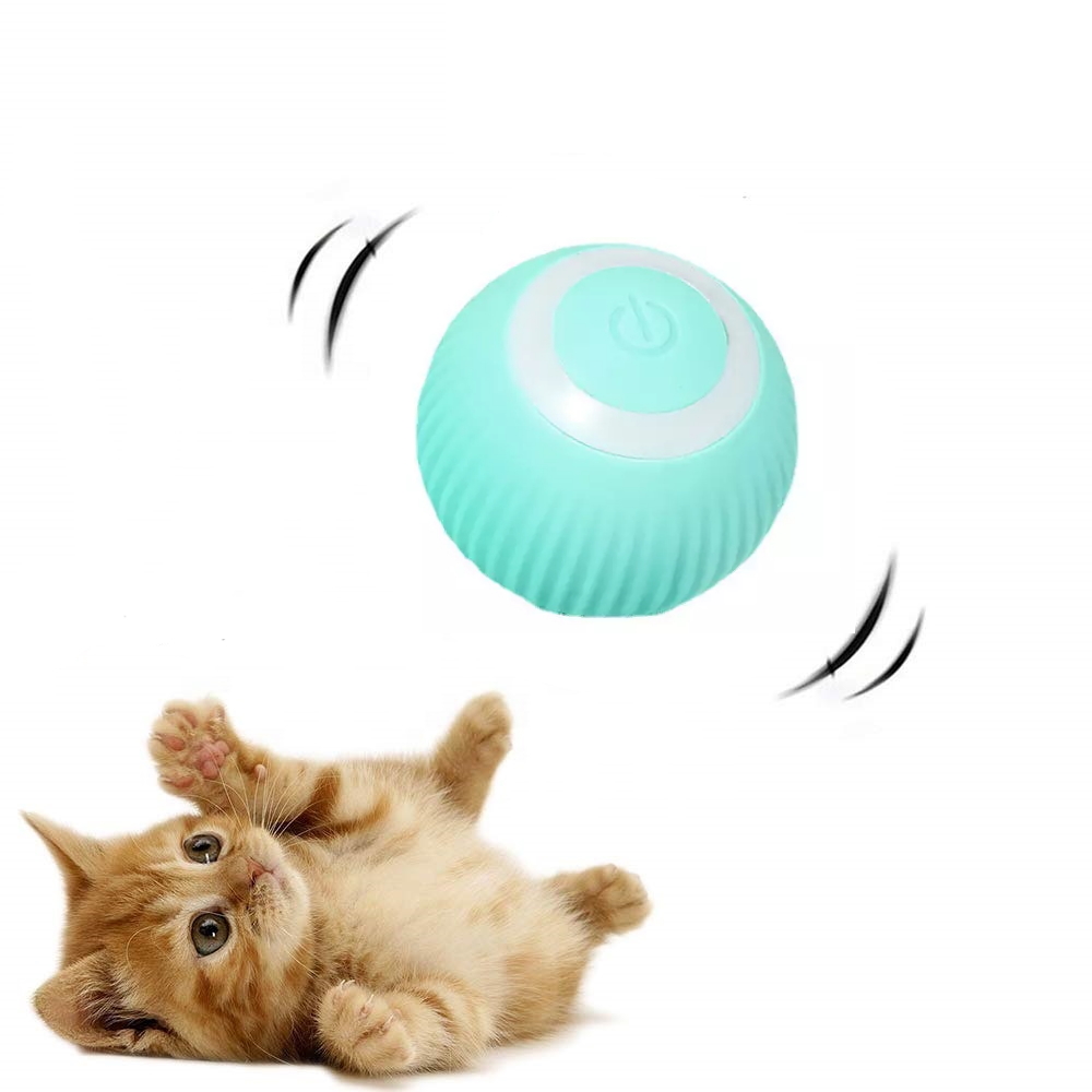 Іграшка для кішки Union USB smart м'яч-кулька PetGravity з хаотичним рухом та світловою панеллю Blue