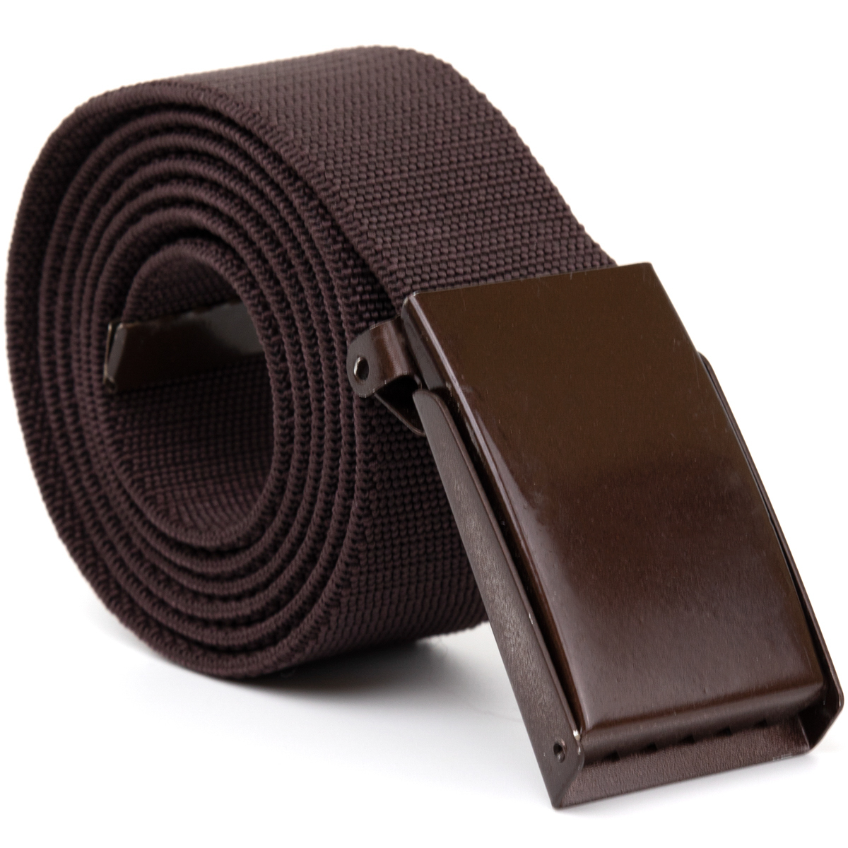Текстильний ремінь із коричневою пряжкою Vintage 20531 Коричневий 115х3,8 см