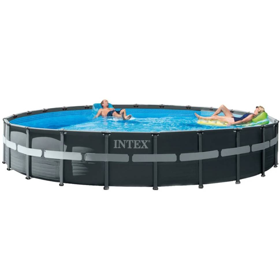 Бассейн каркасный семейный Intex Ultra XTR Frame 732х132см 47241 л Серый (26340)
