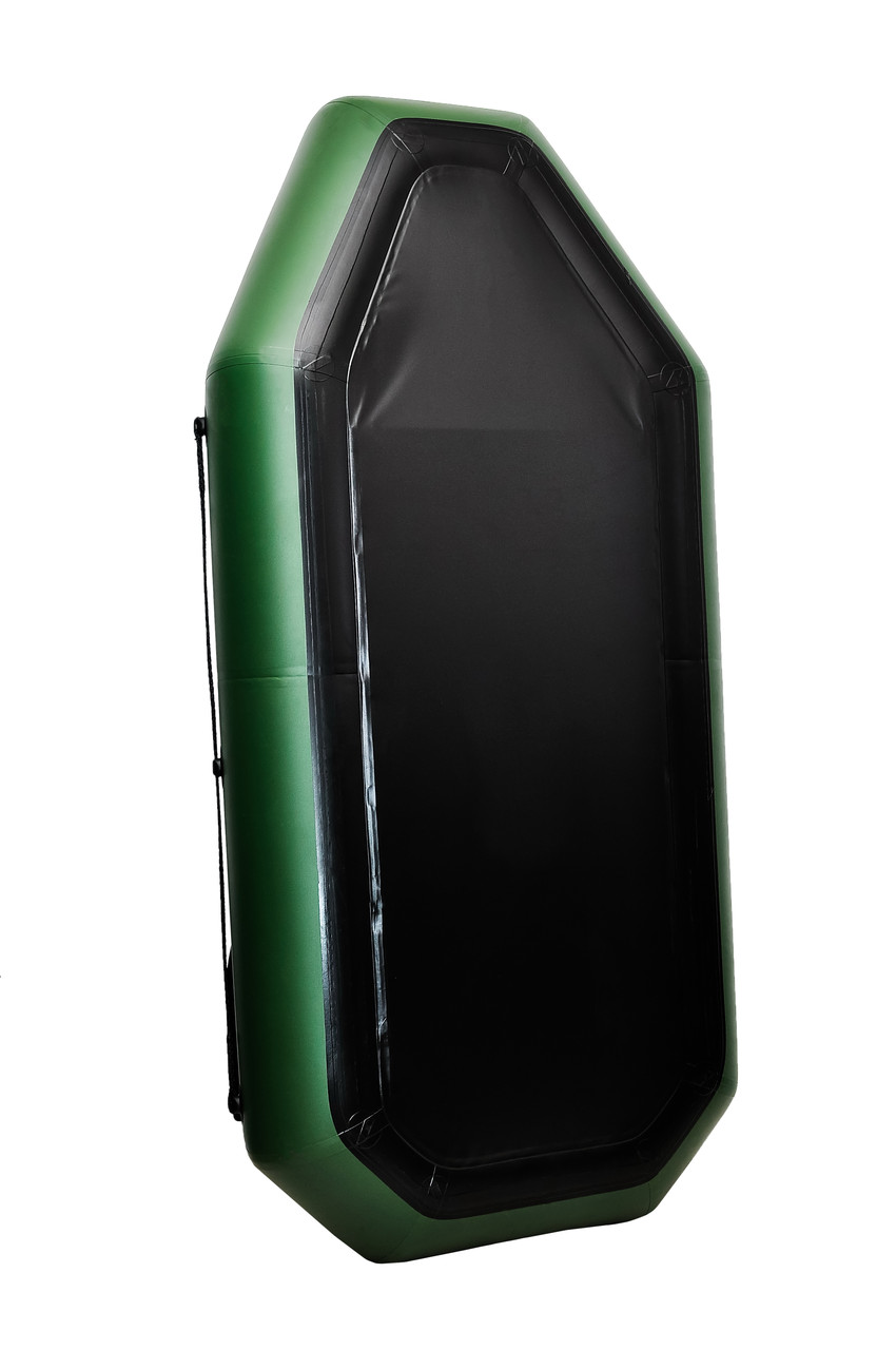 Лодка надувная гребная двухместная ΩMega 280LS PS зеленая