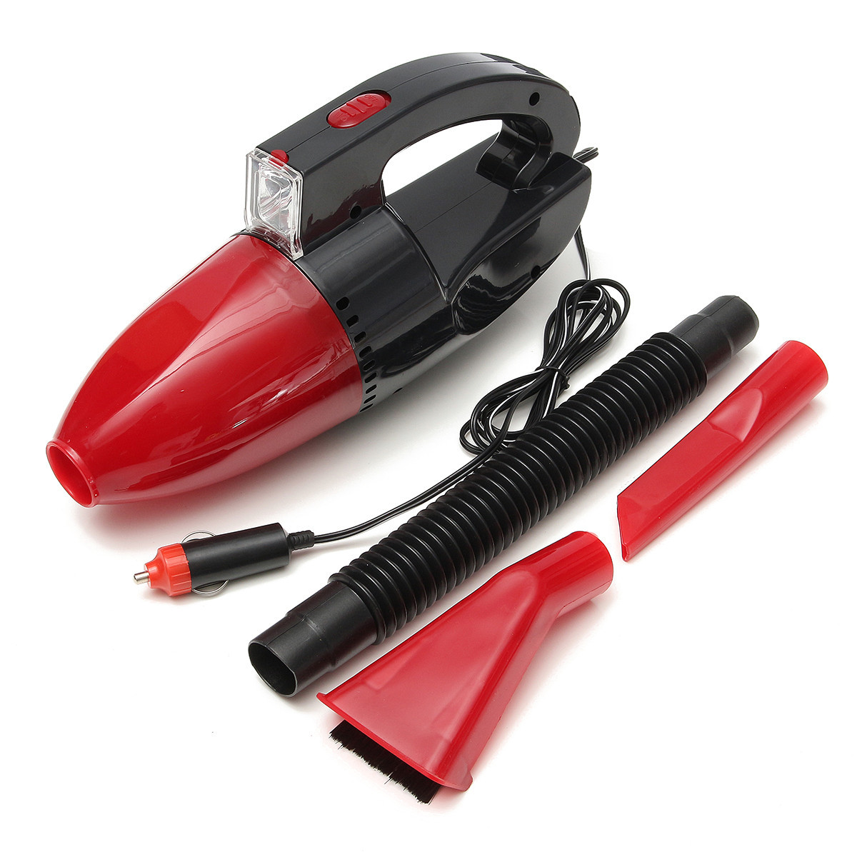 Компактний автомобільний пилосос Car Vacuum Cleaner із ліхтариком GFJ897G Червоний (10gad_krp200ljh)