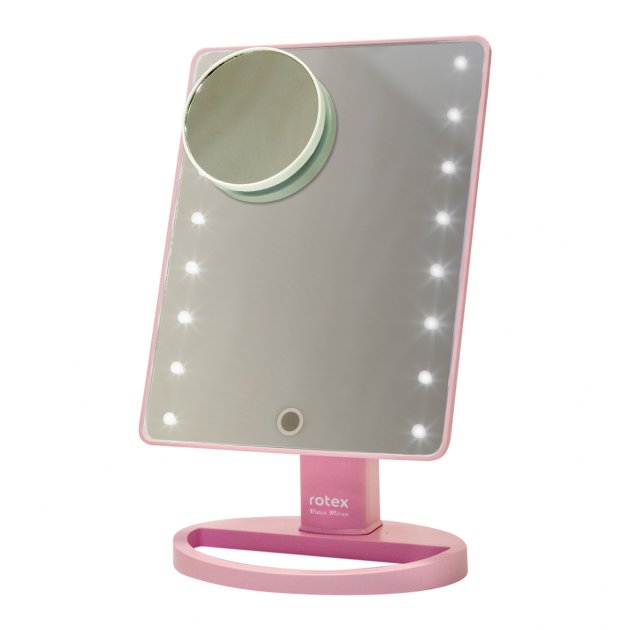 Зеркало косметическое Rotex RHC25-P Magic Mirror Pink