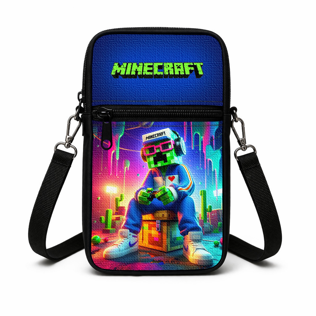 Дитяча сумка через плече Minecraft, різнокольорова, 19×10×5 см — арт. 3015352194