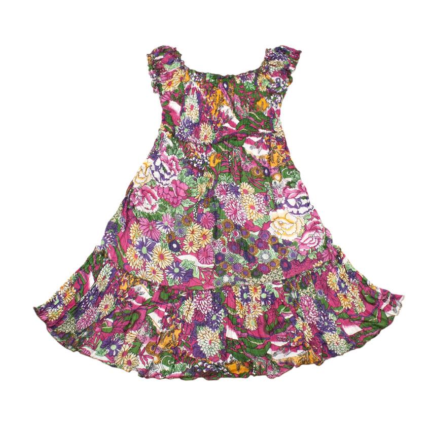 Платье Карма Tania Коттон Цветы Размер S-M Лиловые оттенки (20438)