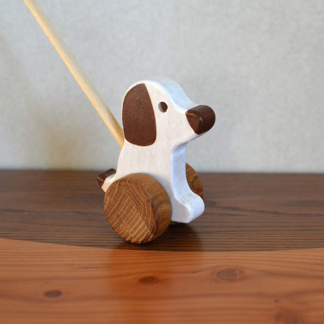 Деревянная игрушка SUNROZ для детей собачка-попыхайчик Белый (7145)