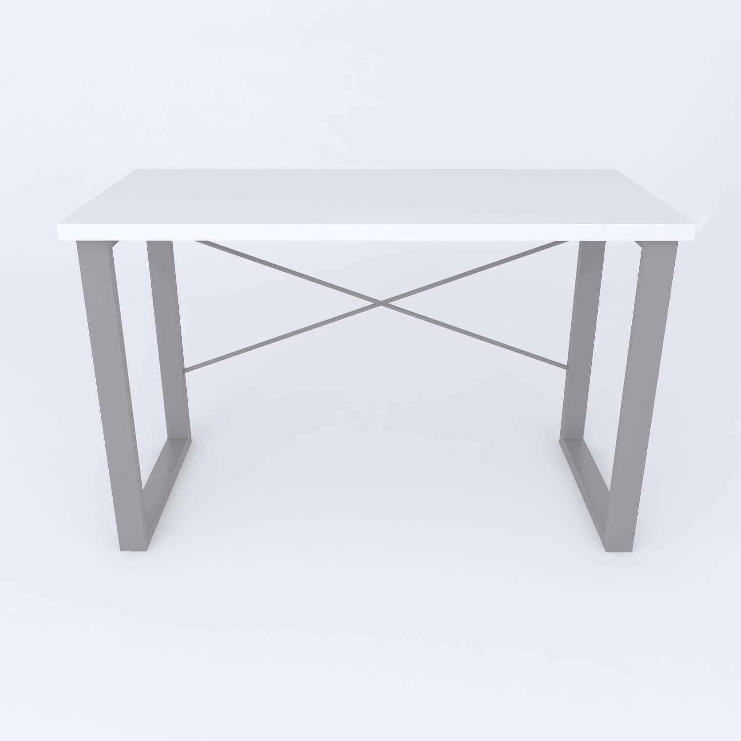Письменный стол Ferrum-decor Драйв 750x1000x700 Серый металл ДСП Белый 32 мм (DRA197)