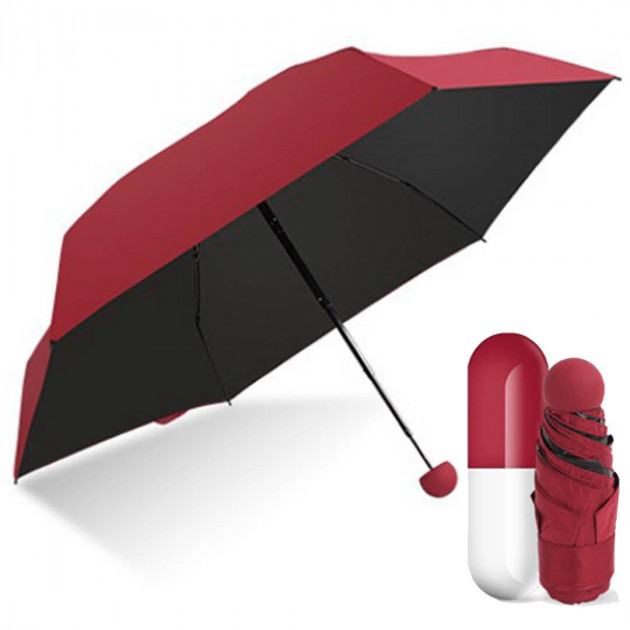 Міні-парасолька в капсулі Capsule Umbrella Бордо