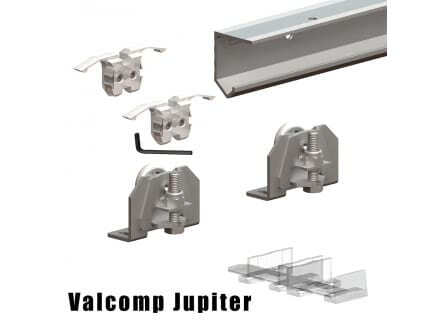 Комплект Підвісний Розсувний Системи Valcomp Jupiter Ju18 Для 1 Двері До 30 Кг (213-006)