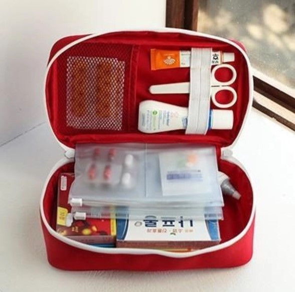 Аптечка-органайзер для лекарств дорожная компактная L-med 23x13см Красный (IBH055R)