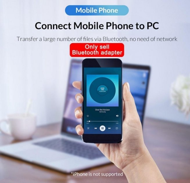 USB Bluetooth адаптер беспроводной передатчик для компьютера Orico bluetooth 5.0 BTA-508-WH Белый