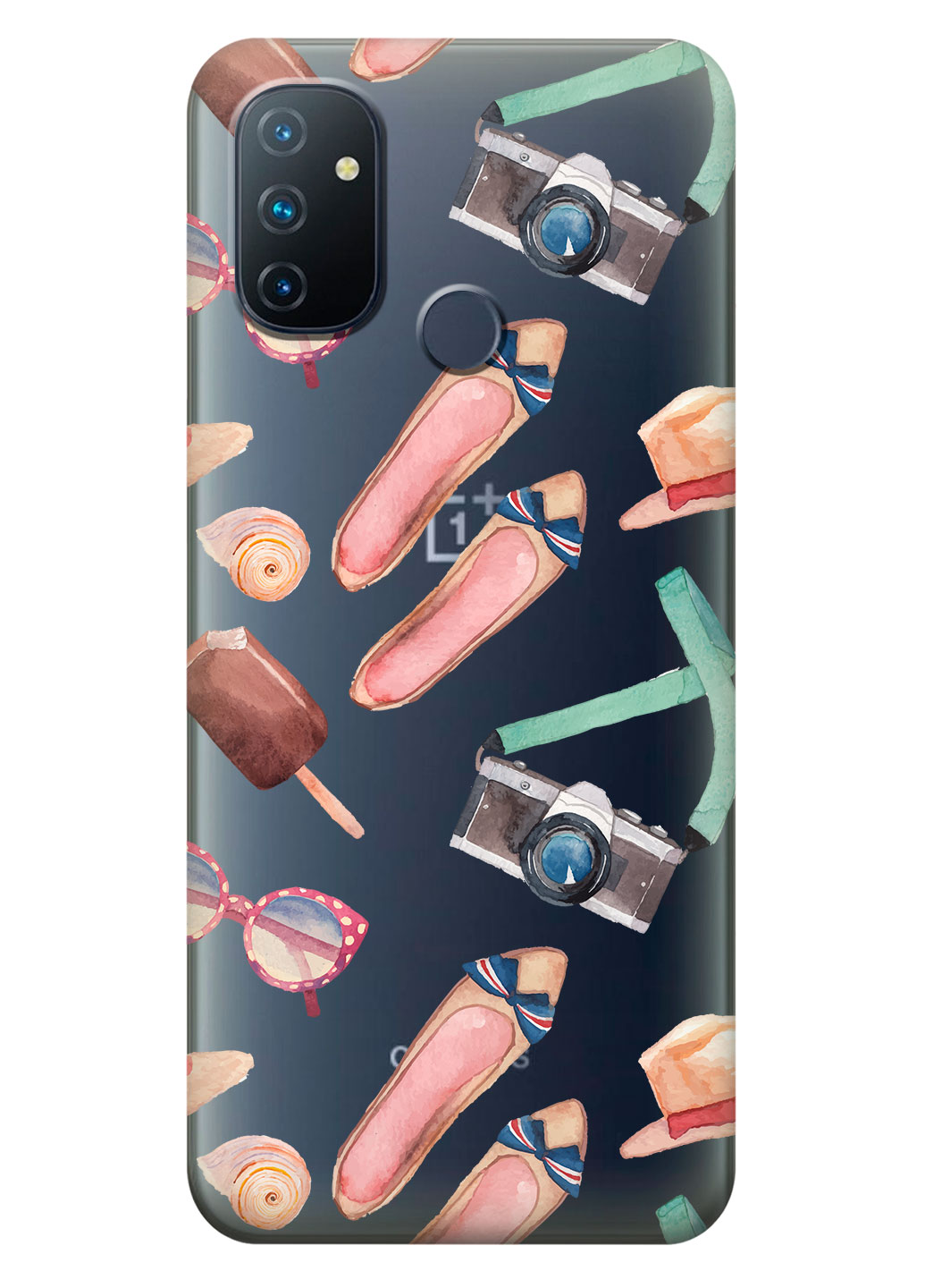 Прозрачный силиконовый чехол iSwag для OnePlus Nord N100 с рисунком - Женские штучки (KS14615)