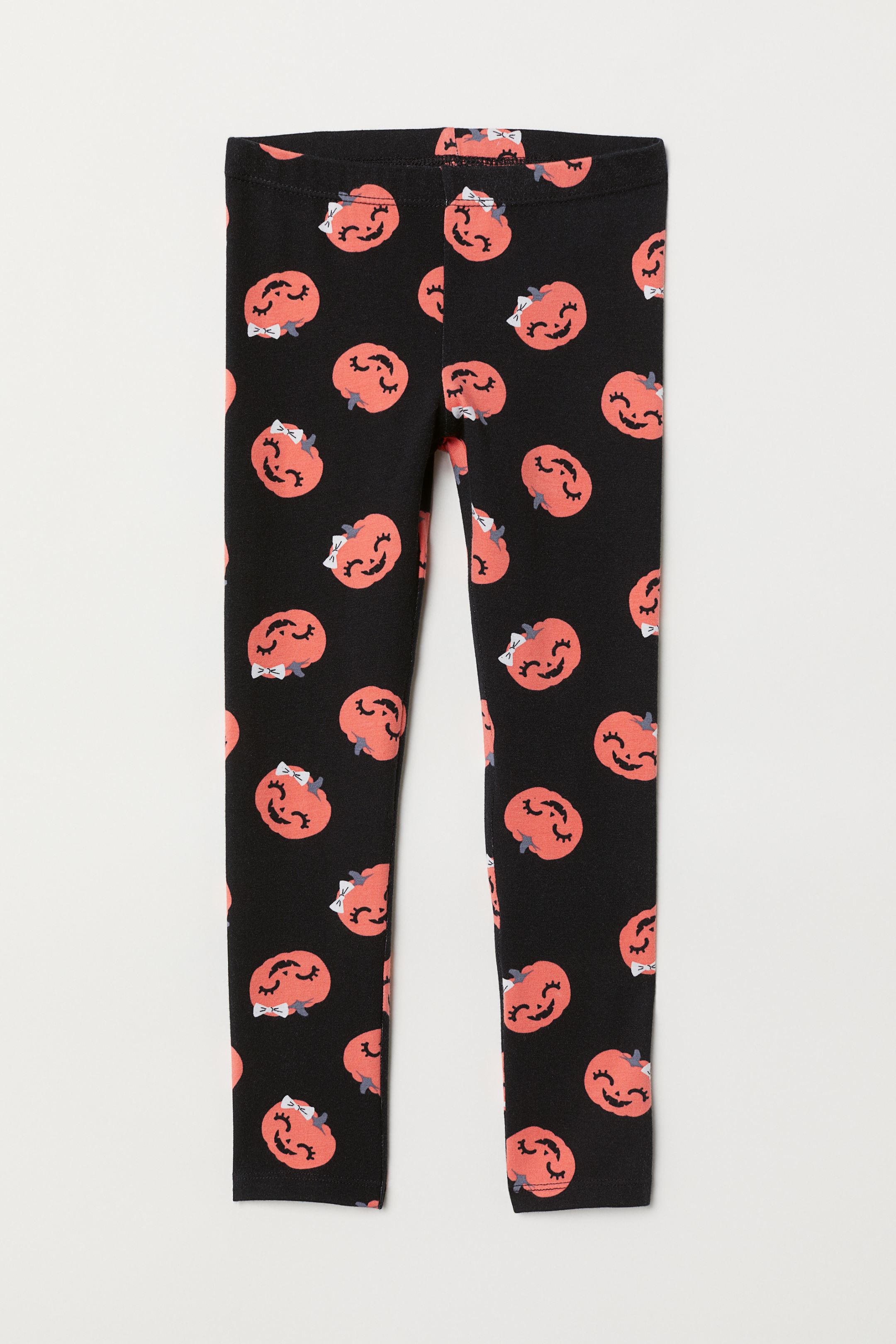 Леггинсы H&M 98-104 см черный принт 6880188