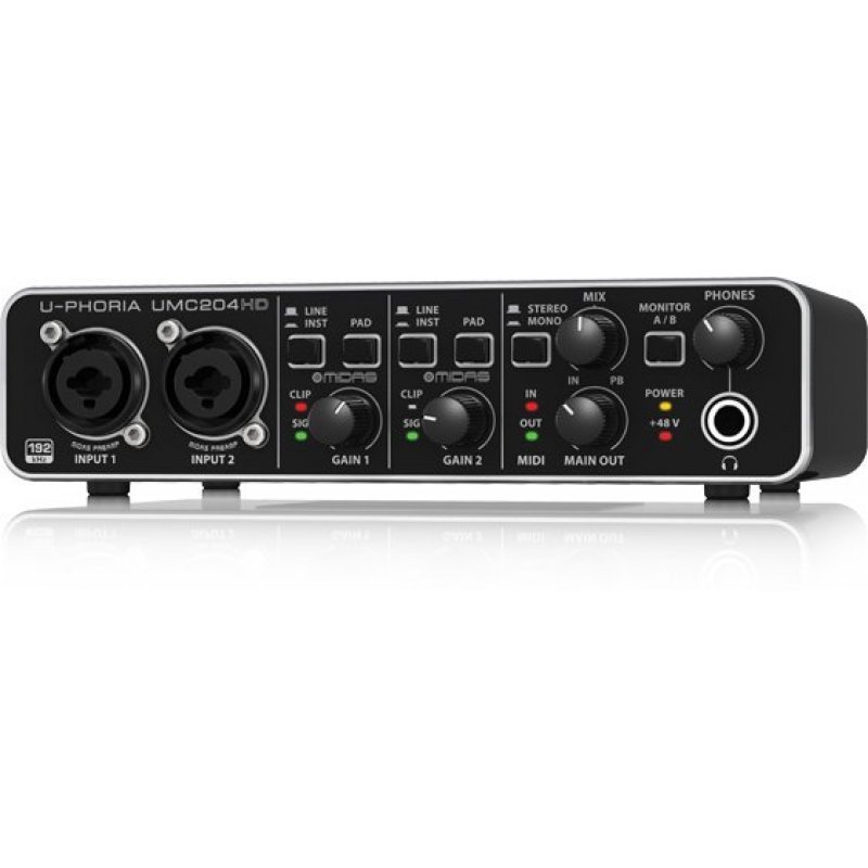 Аудіоінтерфейс Behringer UMC204HD Black (PL00875)