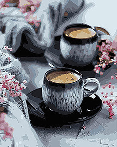 Картина по номерам Идейка "Кофе на двоих" 40х50см KHO5548