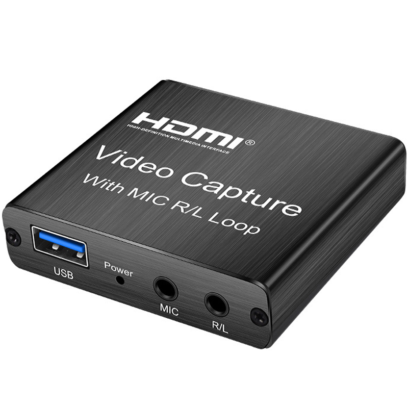 Зовнішня карта відеозахоплення для стрімів запису екрана для ноутбука ПК Digital Lion VCC-03 HDMI - USB Сірий