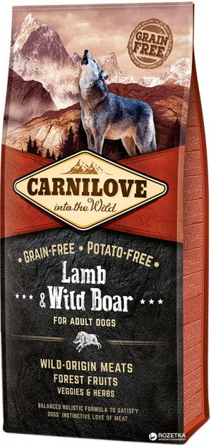 Сухий корм для дорослих собак Carnilove Adult Lamb Wild Boar 12 кг